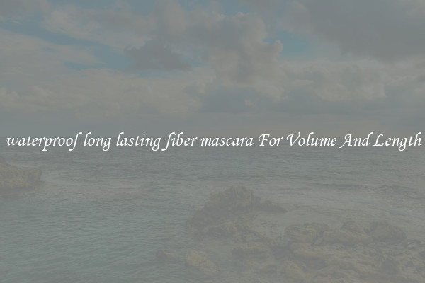 waterproof long lasting fiber mascara For Volume And Length