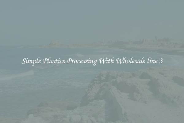 Simple Plastics Processing With Wholesale line 3