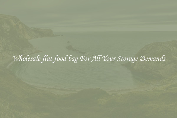Wholesale flat food bag For All Your Storage Demands