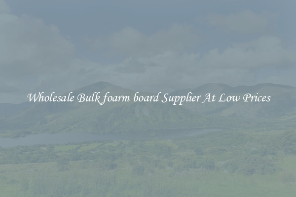 Wholesale Bulk foarm board Supplier At Low Prices