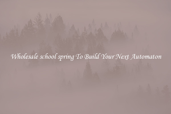 Wholesale school spring To Build Your Next Automaton