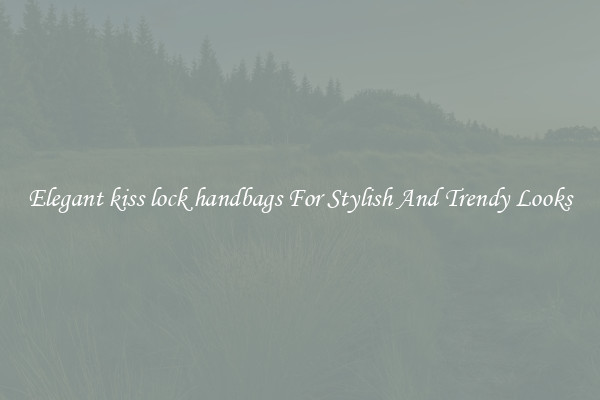 Elegant kiss lock handbags For Stylish And Trendy Looks