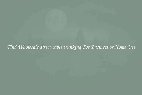 Find Wholesale direct cable trunking For Business or Home Use
