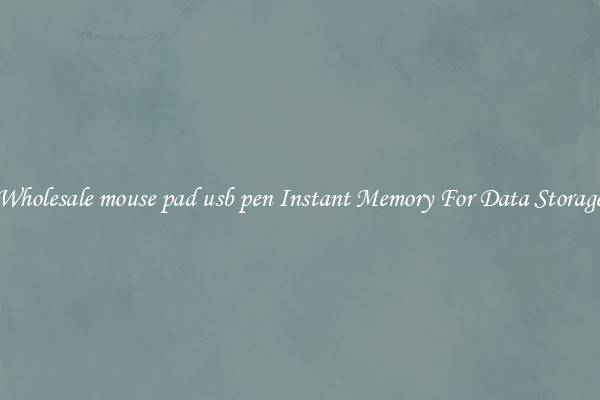 Wholesale mouse pad usb pen Instant Memory For Data Storage