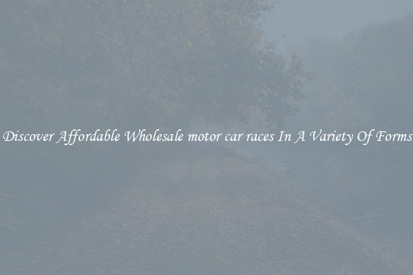 Discover Affordable Wholesale motor car races In A Variety Of Forms