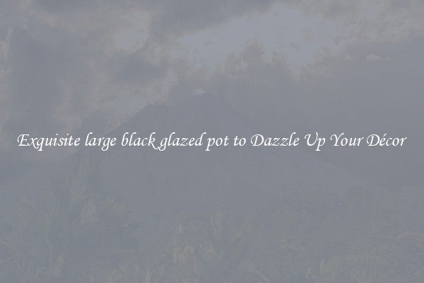 Exquisite large black glazed pot to Dazzle Up Your Décor 